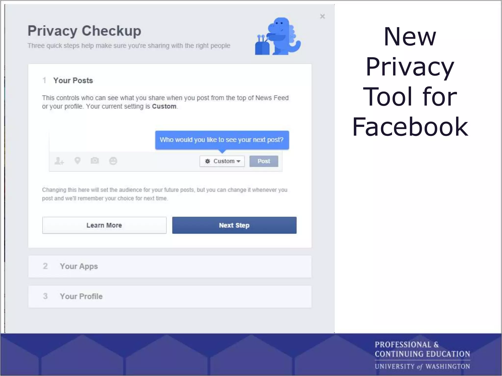 New
Privacy
Tool for
Facebook
 