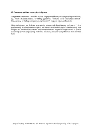 Programming in Civil Engineering_UNIT 1_NOTES | PDF | Programming ...
