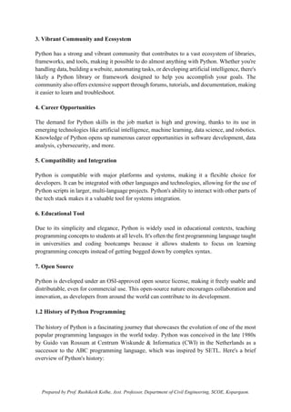 Programming in Civil Engineering_UNIT 1_NOTES | PDF | Programming ...