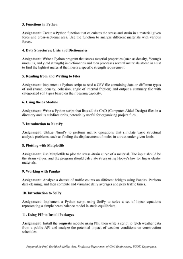 Programming in Civil Engineering_UNIT 1_NOTES | PDF