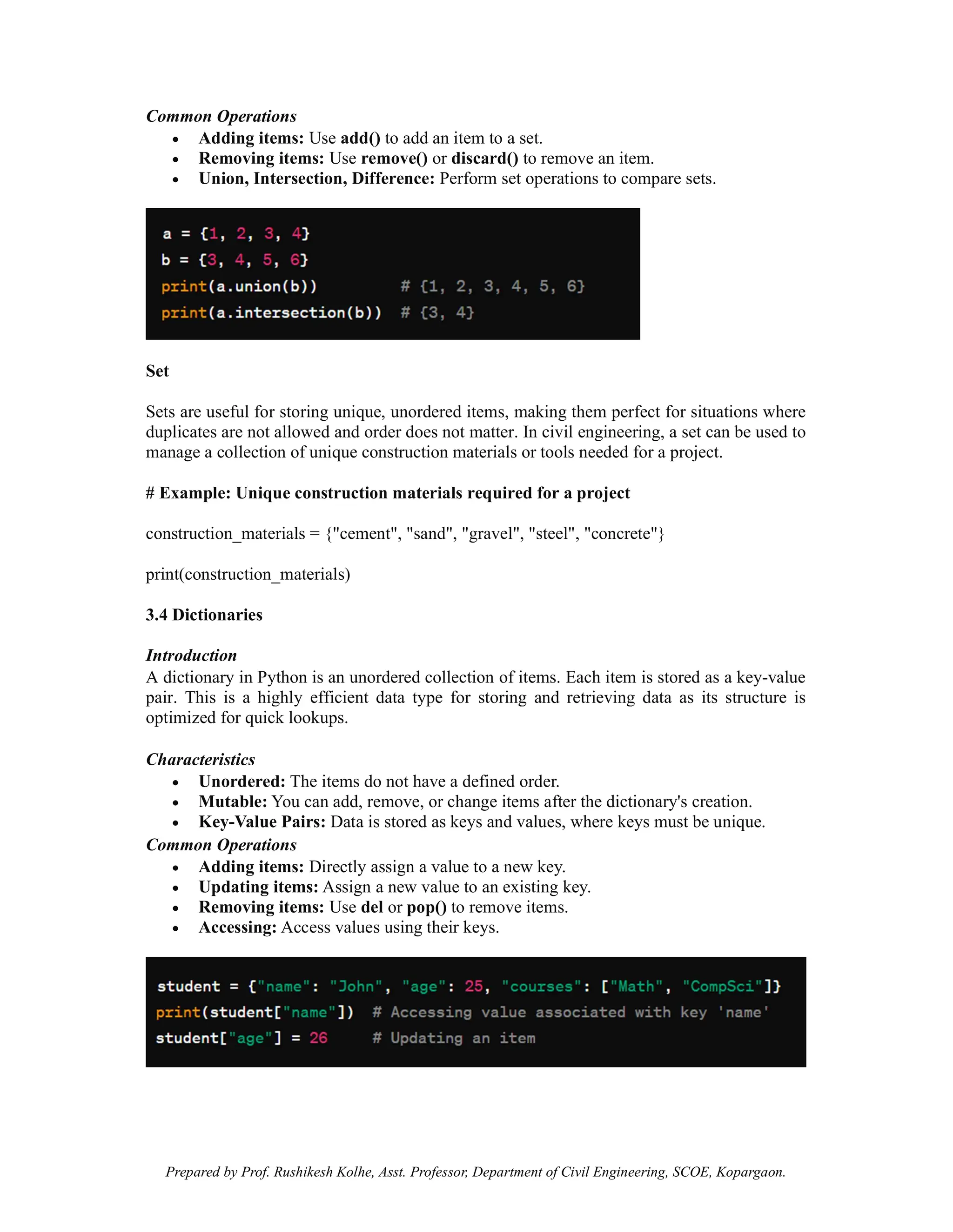 Programming in Civil Engineering_UNIT 3_NOTES | PDF | Programming ...