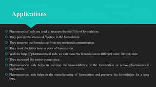 Pharmaceutical Aids (Pharmaceutical inorganic chemistry) | PDF