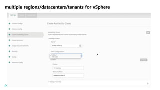 multiple regions/datacenters/tenants for vSphere
 