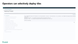 Operators can selectively deploy tiles
 