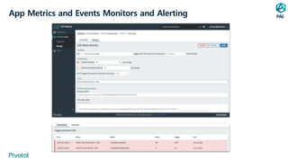 App Metrics and Events Monitors and Alerting PAS
 