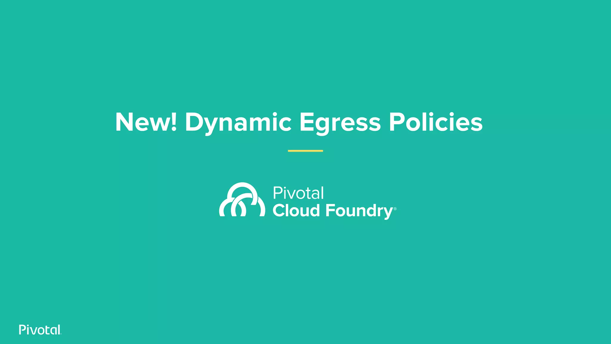 New! Dynamic Egress Policies
 