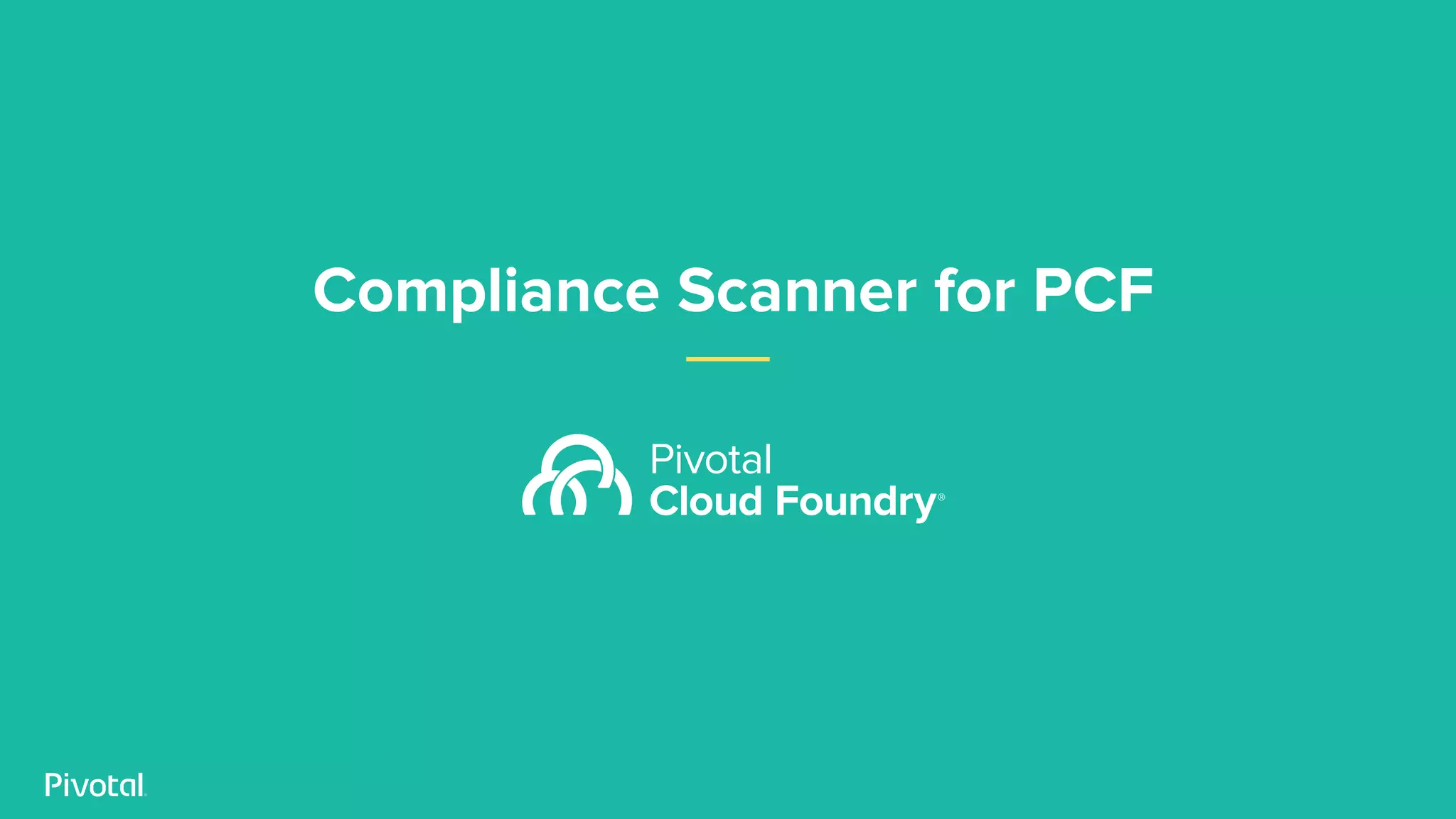 Compliance Scanner for PCF
 