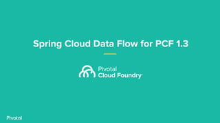 Spring Cloud Data Flow for PCF 1.3
 