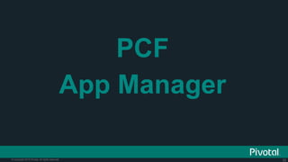 22© Copyright 2015 Pivotal. All rights reserved.
PCF
App Manager
 