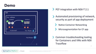 Cloud Foundry Networking with VMware NSX | PDF