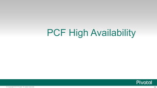PCF High Availability 
© Copyright 2013 Pivotal. All rights reserved. 66 
 