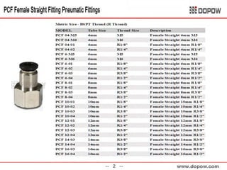 PCF Female Straight Fitting Pneumatic Fittings-Dopow