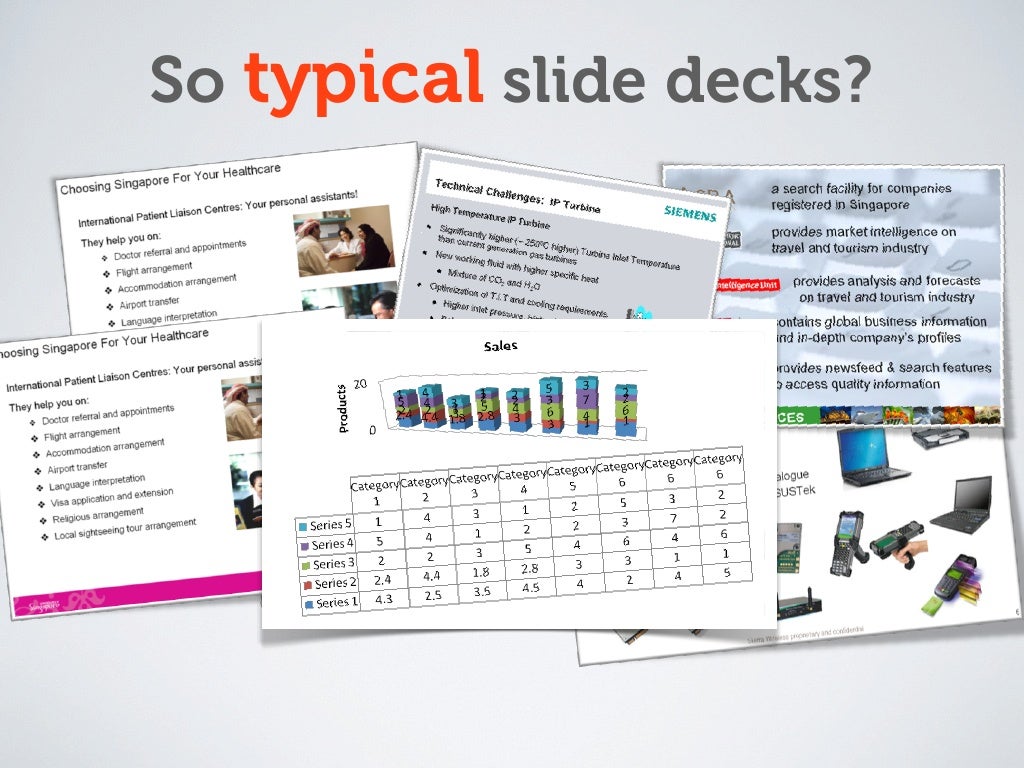 So typical slide decks?