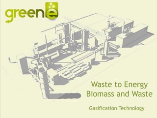 Waste to Energy
Biomass and Waste
Gasification Technology
 