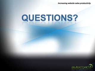 Increasing website sales productivity
 