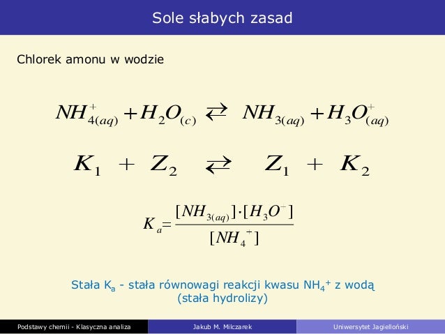 Podstawy chemii - Sole, bufory, analiza klasyczna