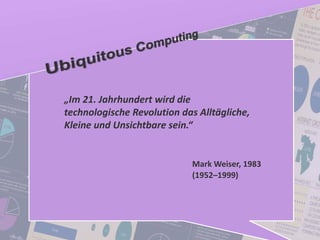 67
© PROJECT CONSULT Unternehmensberatung Dr. Ulrich Kampffmeyer GmbH 2011 / Autorenrecht: <Vorname Nachname> Jan-18 / Quelle: PROJECT CONSULT 2
Aktuelle Trends im Enterprise Information Management Update-Tage EIM 2012Dr. Ulrich Kampffmeyer
„Im 21. Jahrhundert wird die
technologische Revolution das Alltägliche,
Kleine und Unsichtbare sein.“
Mark Weiser, 1983
(1952–1999)
 