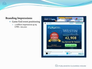 1.4 million impressions @ $5 CPM = $7,000Branding ImpressionsHomepage: Today’s Features