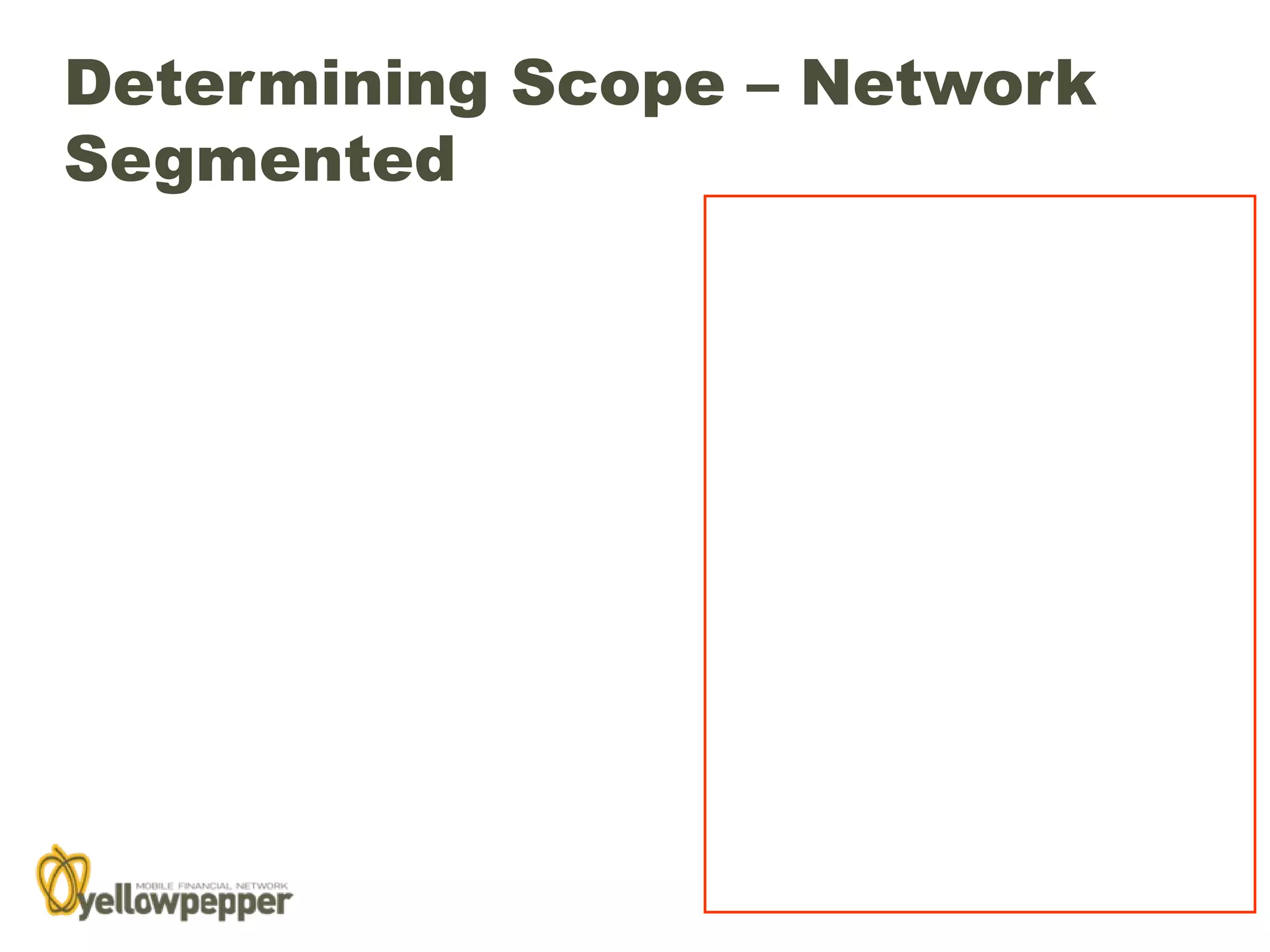 Determining Scope – Network
Segmented
 