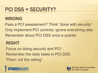 PCI DSS Done RIGHT and WRONG by Anton Chuvakin and Branden Williams