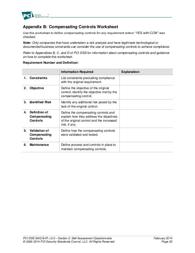 PCI Servces - PCI Compliance Questionnaire