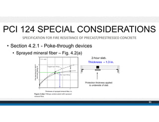 • Section 4.2.1 - Poke-through devices
• Sprayed mineral fiber – Fig. 4.2(a)
Protection thickness applied
to underside of ...