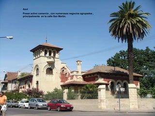 Azul Posee activo comercio , con numerosos negocios agrupados , principalmente  en la calle San Martín. 