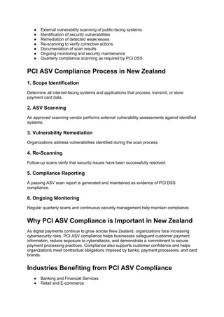 PCI ASV Compliance Application in New Zealand.docx