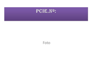 Foto PCIE.Nº:  