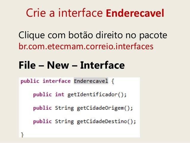 PCII - INTERFACES EM JAVA: EXEMPLOS