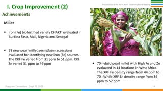 Presentation at the 95th Governing Board meeting (Program Committee) By Research Program:West and Central Africa (WCA)