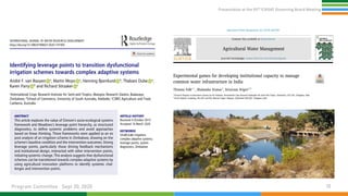 Presentation at the 95th Governing Board meeting (Program Committee) By Research Program: Innovation Systems for the Drylands