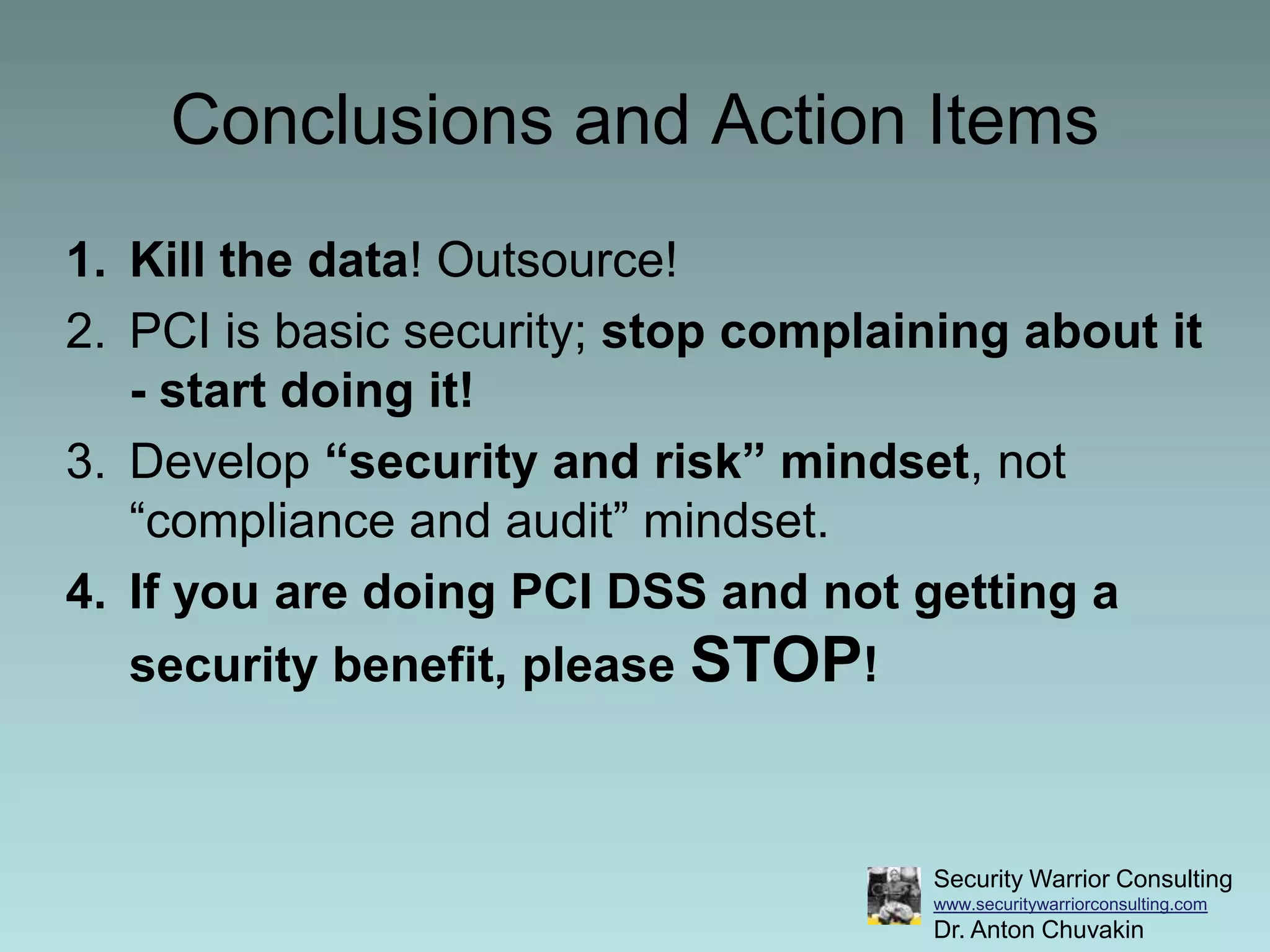 Checklist Mentality IS Evil!