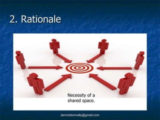2. Rationale Necessity of a shared space. 