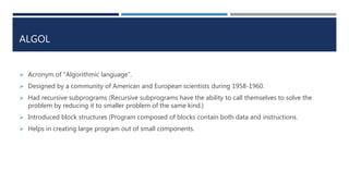 Programming languages | PPT | Free Download