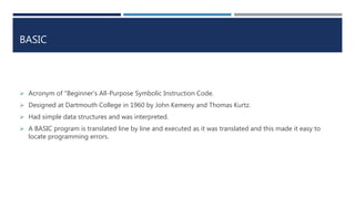 Programming languages | PPT