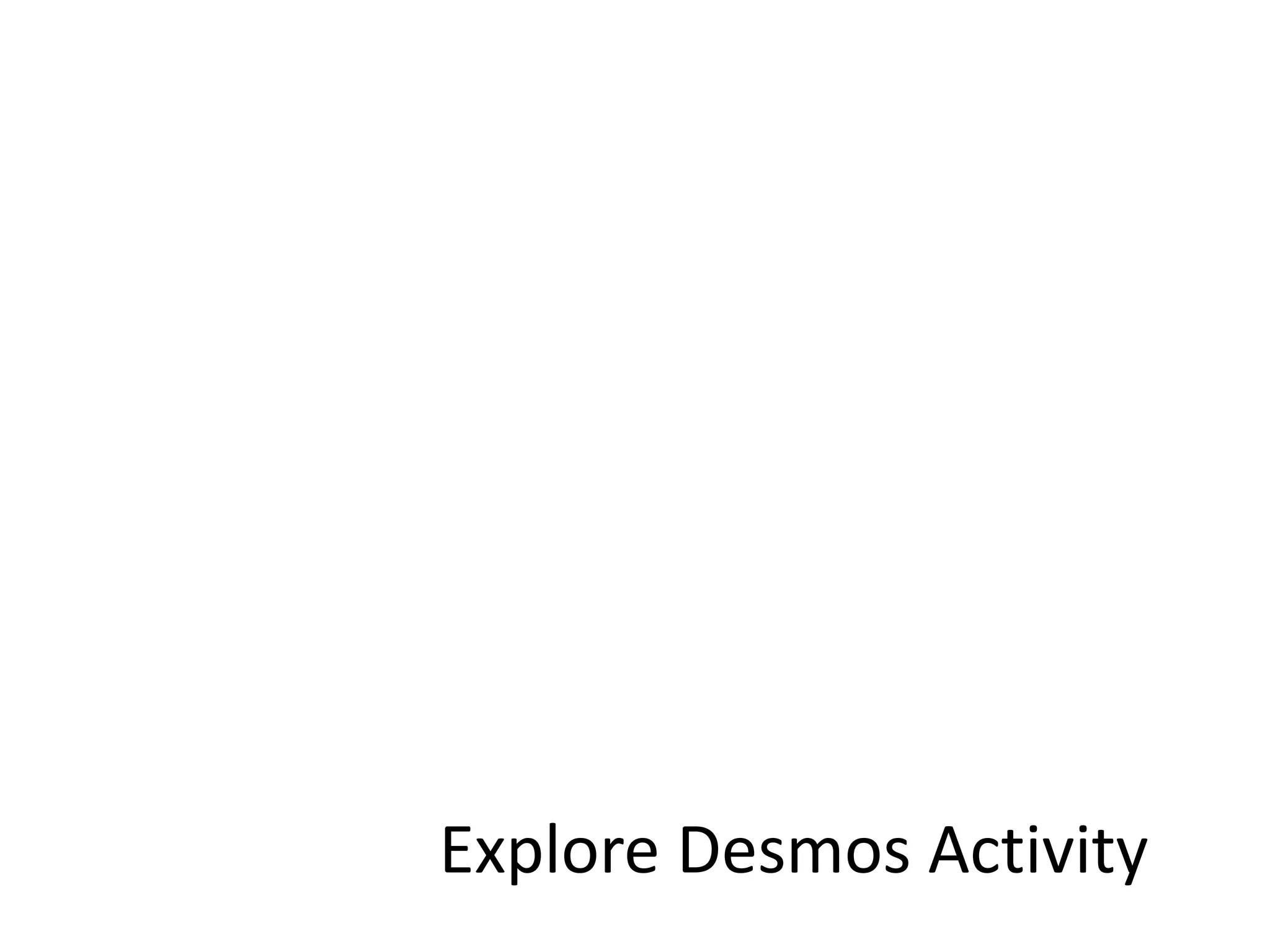 Explore Desmos Activity