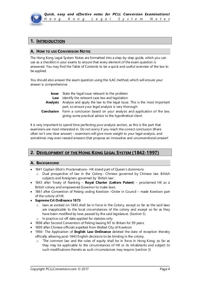 pcll conversion com sample hong kong legal system notes