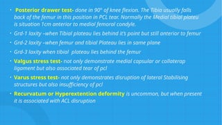 PCL TEAR.pptx posterior cruciate ligament injury | PPTX