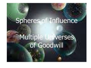 Spheresof Influence Multiple Universes  of Goodwill  