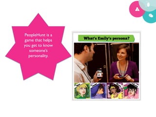 PeopleHunt is a
game that helps
you get to know
  someone’s
  personality.	

 
