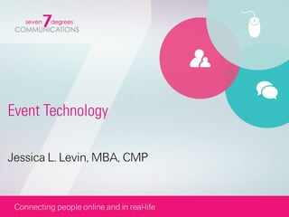 Event Technology

Jessica L. Levin, MBA, CMP
 