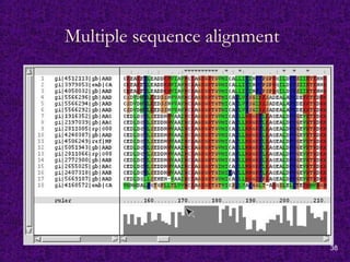 38
Multiple sequence alignment
 