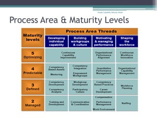 People Capability Maturity Model




Process Area & Maturity Levels
 