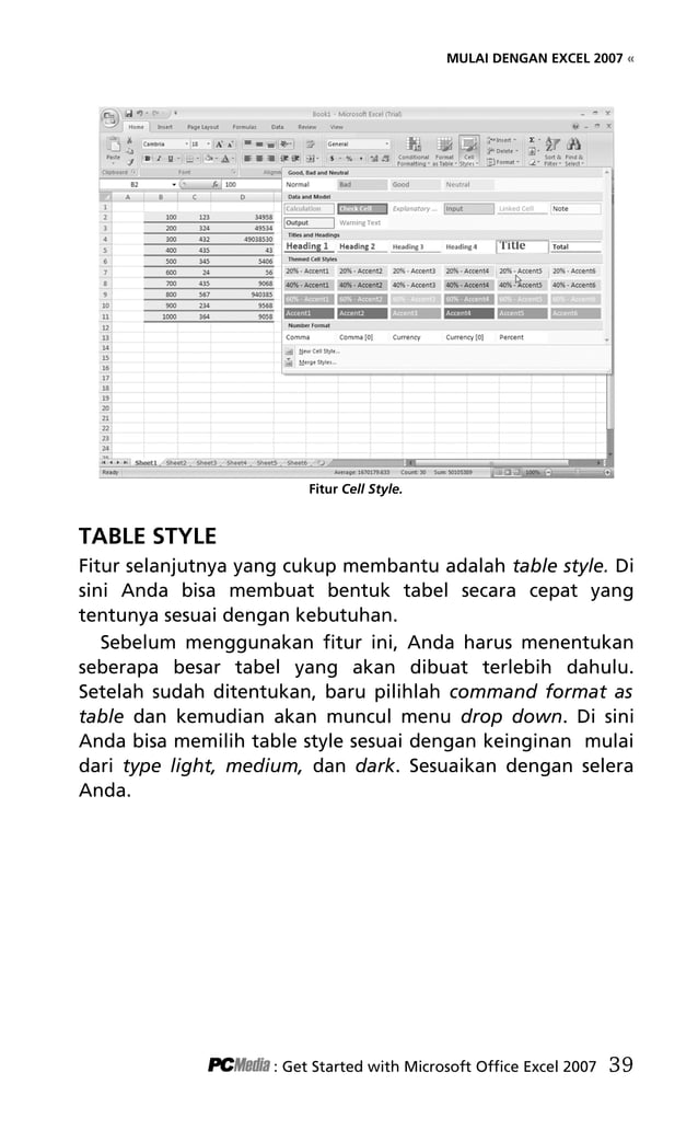 Tutorial Microsoft Excel 2007 | PDF