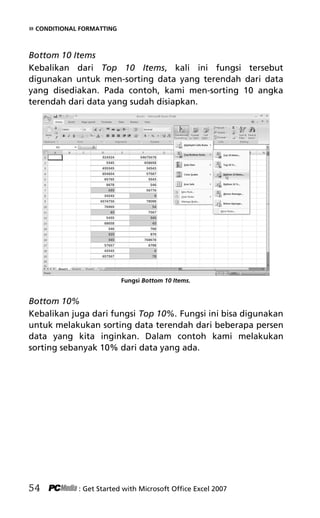 Ms Excel 2007 Tutorial Tutorial Microsoft Excel 2007 | PDF