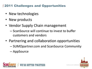 INTERNATIONAL GROWTH4%International26%International50% International96%Domestic50%             Domestic74%DomesticOUR PRESENTOUR FUTUREOUR PASTQuarter Ended June 2011Enhance Communications and Security in Europe & LA