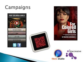 Lionsgate has teamed up with
Augme to promote the upcoming
movie “For Colored Girls” with a QR
Code poster. The QR Code resolves
to a mobile site with a trailer, a
synopsis, a portrait gallery of the
cast and a text reminder for the
movie’s November 5 release date.
Interestingly it is a negative QR
Code in that the normally white
modules are black and the normally
black modules are red. I suspect
there are some readers that will
have difficulties with the color
reversal and the reduced contrast.
Please leave a comment on your
experience with the code….
http://2d-code.co.uk/for-colored-
girls-qr-code/
 