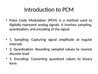 Comprehensive Overview of Pulse Code Modulation: Regeneration, Decoding ...