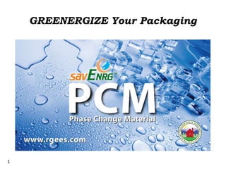 1
GREENERGIZE Your Packaging
 